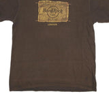 HARD ROCK CAFE Mens Brown London Graphic T-Shirt L Short Sleeve Crew Neck