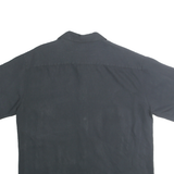 BATIK BAY Mens Black Shirt L Casual Short Sleeve Pocket Summer Polyester Blend