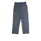 CARHARTT Mens Cotton Regular Fit Blue Workwear Trousers W30 L30 Durable