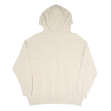 NIKE Womens Beige Cotton Blend Pullover Hoodie M Minimal Logo Casual Wear