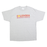 PORT & COMPANY Mens Grey Columbia Basketball Graphic T-Shirt XL Crew Neck Short