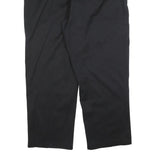 DICKIES Mens Cotton Blend Black Relaxed Straight Trousers W42 L32 Workwear Zip