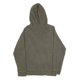 TIMBERLAND Womens Grey & Yellow Full Zip Hoodie M Cotton Blend Casual Sweatshirt