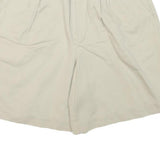 LIZ CLAIBORNE Womens Shorts Cream Casual L W30 Comfortable Cotton Blend