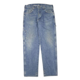 CARHARTT Mens Regular Fit Blue Denim Straight Jeans W38 L35 Workwear