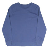 GAP Mens Blue Crew Neck Sweatshirt S Cotton Blend Logo Pullover Casual