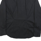 REPLAY Mens Black Cotton Blend Shirt M Long Sleeve Casual Button Collared