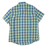 JACK WOLFSKIN Mens Blue Green White Check Shirt 2XL Casual Outdoor Checkered