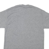 CAMPUS UNITED Mens Grey College Graphic T-Shirt M Short Sleeve Crew Neck Cotton
