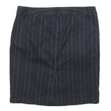 GUESS Womens Black Pinstripe Pencil Knee Length Woven Skirt M Formal Work