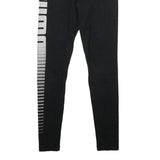 PUMA Womens Joggers Black Slim Tapered UK 8 W24 L27 Logo Print Activewear