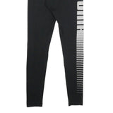 PUMA Womens Joggers Black Slim Tapered UK 8 W24 L27 Logo Print Activewear