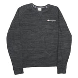 CHAMPION Mens Grey Sweatshirt Crew Neck L Cotton Blend Pullover Casual
