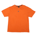 NAUTICA Mens Orange Graphic T-Shirt L Short Sleeve Crew Neck Competition Print