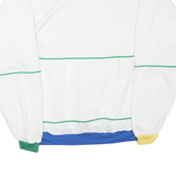 SUNBELT Mens White Colourblock Pullover XL Cotton Blend Hoodie Casual