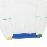 SUNBELT Mens White Colourblock Pullover XL Cotton Blend Hoodie Casual