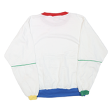 SUNBELT Mens White Colourblock Pullover XL Cotton Blend Hoodie Casual