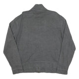 POLO RALPH LAUREN Mens Grey Zip Jumper Cotton Blend XL Relaxed Full Zip