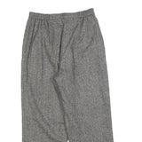 PRENON ASSHU Womens Grey Regular Straight Trousers W26 L24 Classic Zip Pocketed