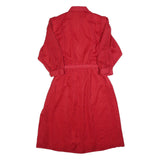 YOUR 6TH SENSE Womens Red Polka Dot Day Polyester Shirt Dress S Button Collar