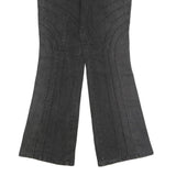 THALIA SODI Womens Jeans Black Regular Flared Denim Dark W32 L32 Stylish Stitch