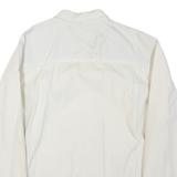CHAPS Mens White Casual Zip Jacket L Polyester Blend Plain Lightweight
