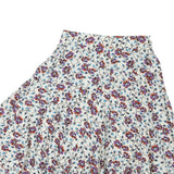 ISABEL MARANT Womens White Floral Skater Knee Length Polyester Blend Skirt M