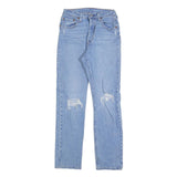 LEVI'S 501 Womens Regular Fit Straight Denim Light W24 L30 Classic Button Jeans