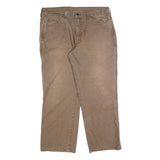 DICKIES Mens Jeans Beige Regular Straight Denim W36 L27 Workwear Cotton Blend