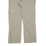 JACK WOLFSKIN Womens Polyester Beige Regular Straight Trousers W32 L31 Outdoor