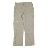 JACK WOLFSKIN Womens Polyester Beige Regular Straight Trousers W32 L31 Outdoor