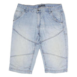 ARIZONA JEAN COMPANY Mens Light Blue Denim Casual Shorts M W36 Casual Fit