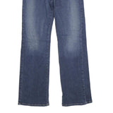 GUESS Womens Blue Regular Fit Straight Denim Medium Wash Jeans W32 L34 Button