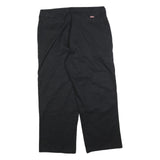 DICKIES Mens Cotton Blend Black Regular Fit Straight Leg Trousers W38 L30