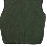 THE NORTH FACE Mens Green Fleece Vest L Polyester Blend Outdoor Zip Pockets