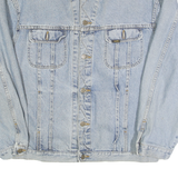 LEE Mens Blue Denim Jacket L Cotton Button Closure Classic Fit Casual