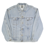 LEE Mens Blue Denim Jacket L Cotton Button Closure Classic Fit Casual