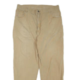 CARHARTT Mens Cotton Blend Beige Regular Fit Straight Leg Trousers W36 L27