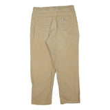 CARHARTT Mens Cotton Blend Beige Regular Fit Straight Leg Trousers W36 L27