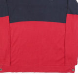 TOMMY HILFIGER Womens Navy & Red Plain Jumper Crew Neck Basic Knit L