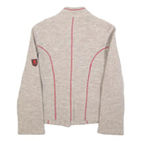 SPIETH & WENSKY Womens Beige Wool Button Jacket UK 12 Plain Classic Tailored