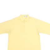 GOLDEN WINGS Womens Yellow Shirt L Cotton Blend Casual Button Down