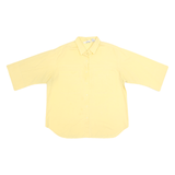 GOLDEN WINGS Womens Yellow Shirt L Cotton Blend Casual Button Down