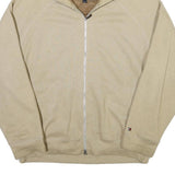 TOMMY HILFIGER Mens Beige Hoodie Jacket XL Polyester Blend Plain Zip Casual