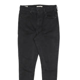 LEVI'S Womens Slim Fit Black Denim Jeans W32 L32 Zip Closure Skinny Stretch