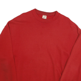 JERZEES Mens Red Crew Neck XL Plain Cotton Blend Sweatshirt Pullover