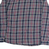 BOSTON Mens Blue & Red Check Shirt XL Cotton Long Sleeve Casual Plaid