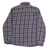BOSTON Mens Blue & Red Check Shirt XL Cotton Long Sleeve Casual Plaid