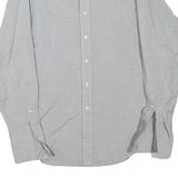 POLO RALPH LAUREN Mens Light Grey Shirt L Cotton Blend Classic Fit Button Collar