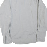 POLO RALPH LAUREN Mens Light Grey Shirt L Cotton Blend Classic Fit Button Collar
